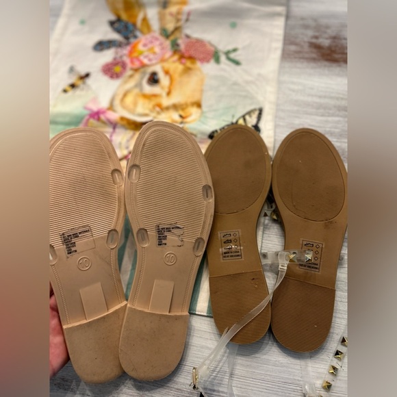 Clear and Tan Sandal Bundle - Picture 2 of 2